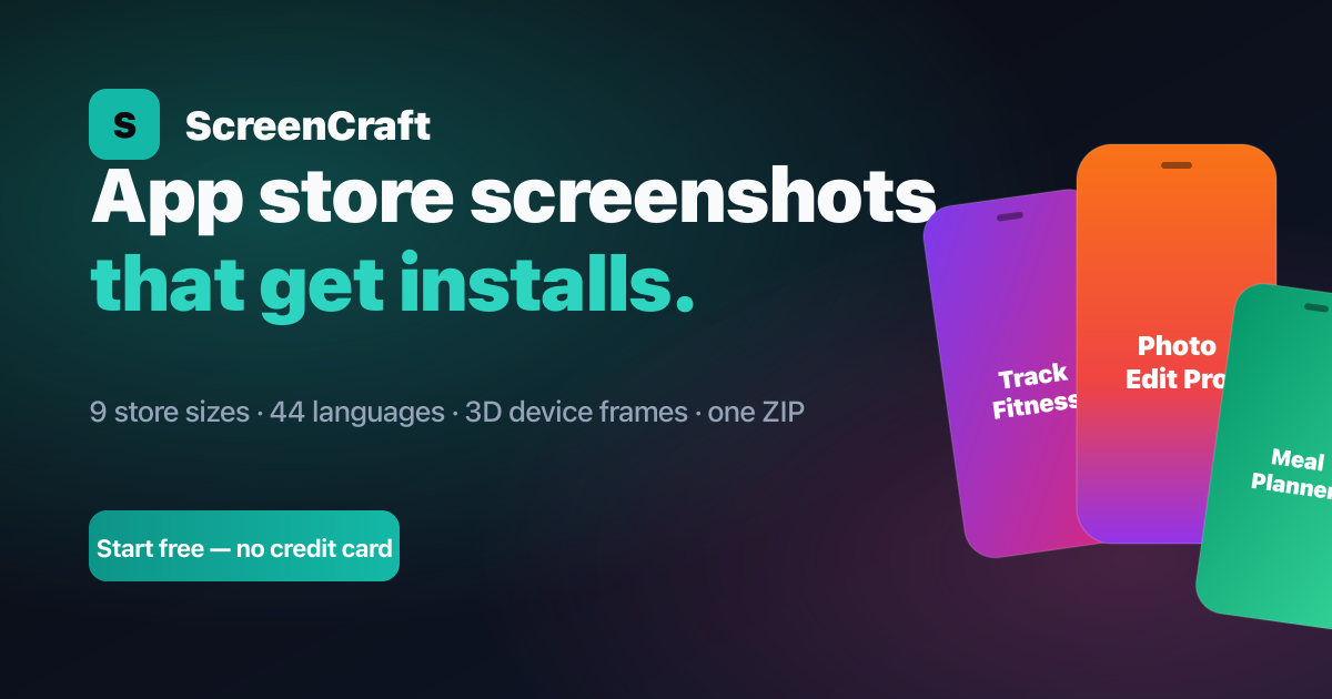 ScreenCraft — App Store & Google Play Screenshot Designer